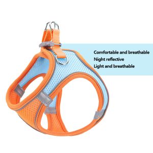 Breathable Dog Mesh Vest Reflective Pet Chest Harness With Reflective Strips