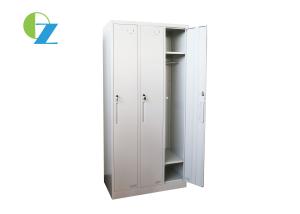 China Customized Steel Office Lockers 3 Door Storage For School Students factory