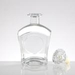 Transparent Round Empty Flint Glass Vodka Bottle 200Ml 375Ml 500Ml 750Ml 1000Ml