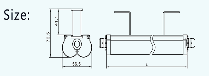 SG tube light dimension