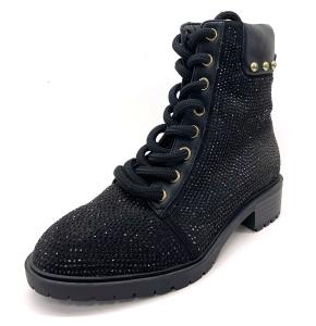 China Customized Lace Up Womens Shoes Round Toe Shape With Mid Calf Height factory