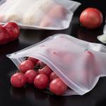 Reusable Leakproof Silicone Food Storage Bag with Zipper Top and Self Sealing