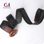 Black Women'S Braided Belt Leisure Holiday Style All Match Dress Decorative Belt