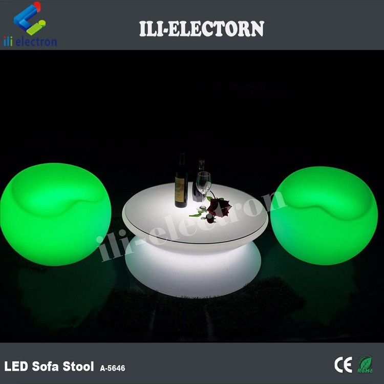 Garden bar Plastic LED Light Up Furniture stool table Waterproof