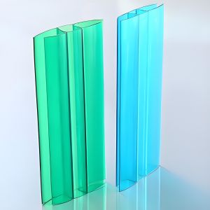 4mm To 16mm Clear Versatile Polycarbonate PC Plastic Profiles H Connecter