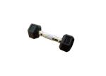 Black Gym Fitness Accessories , Crossfit Rubber Coated Hex Dumbbell