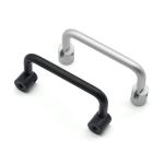 Aluminum Industrial Cupboard Door Handles 40x40x12mm Round 90 Degree Folding