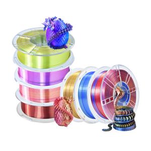 China Industry Net Weight 1kg Diameter 1.75mm 3D Print Silk Filament Dual Color Red Gold PLA factory