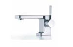 Contemporary Square Single Hole Bathroom Sink Faucet , Single handle Solid Brass