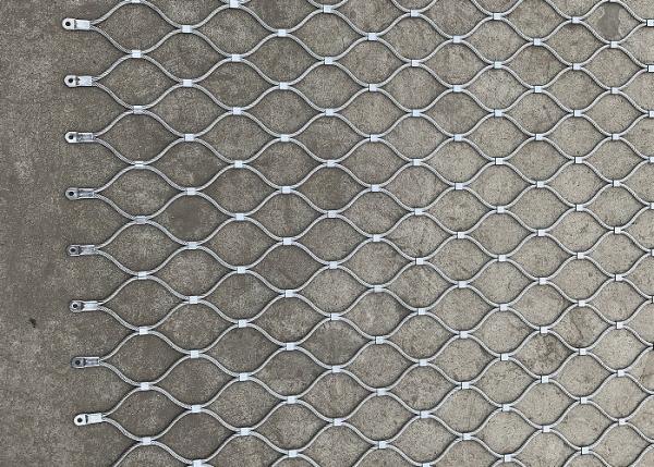 Flexible High Strength Stainless Steel Ferrule Rope Mesh For Decoration Green