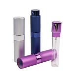 0.2OZ 6ml Flat Shoulder Perfume Atomizers Round Aluminum Perfume Spray Bottle