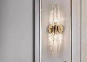 China French style living room background wall crystal wall lamp corridor staircase aisle art lighting master bedroom bedside creative wall lamp factory
