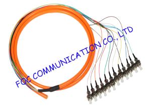 China Bundle Fan Out Fiber Optic Pigtail Multimode FC 12Cores For Fiber Networks factory