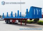 Two Axles Flatbed Semi Trailer , 40 Ton Heavy Timber Log Loading Trailer