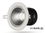 Power Optional Recessed LED Downlight Aluminum Material For Exhibition Hall Ra >
