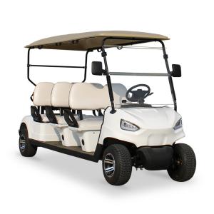China Tire Size 205/50-10 Tire diameter 18.1in 460mm Powerful 4KW AC Motor Electric Golf Cart 2024 6 Seater Transport Passenger factory