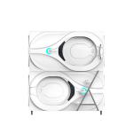 Black Patented Appearance Capsule Hotel Bed LED Lights Sliding Doors