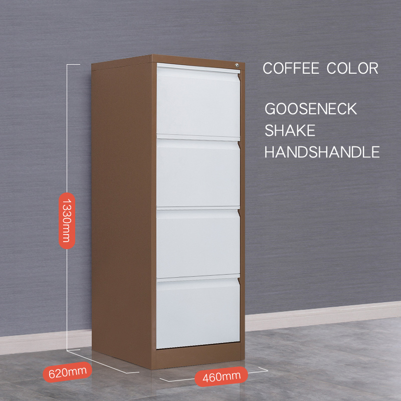 Modern 4 Drawers Office Filing Cabinets 0.4mm To 1.2mm