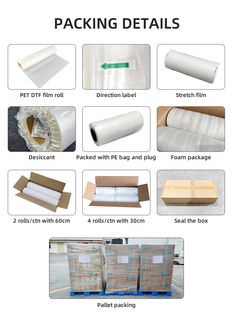 Easy Peel Single Double Side Heat Transfer DTF Pet Film