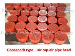 Swan neck breathable head, flanged cast iron goose neck type ventilation head