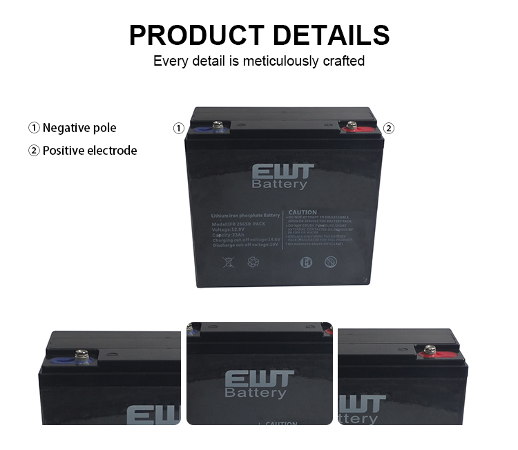 Customized 12V Lithium Iron Phosphate Battery Chargeable 50Ah Lifepo4 Battery