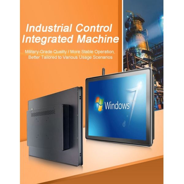 19 inch Thin Comercial Front Open Frame Embedded Ip65 All in One Workshop Wall-Mounted Touch Display