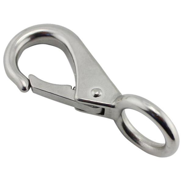Polished New Product Fixing Stainless Steel Eye Hooks / Aisi 316 Carabiner