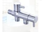 Double Outlet Connector Brass Angle Valve For Shattaf Toilet Washing Machine