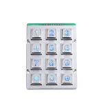 Chinese manufacture 3X4 matrix die casting mold backlight keypad/keyboard with