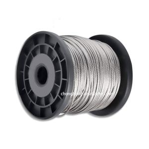 China Steel Core/Fibre Core Wire Rope 1/16 for Aircraft Tension Galvanized Grade Stainless Steel factory