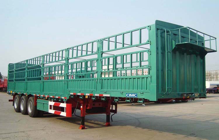 CIMC 60T Sugar Cane Poultry  Bulk Cargo Fence Semi Trailer