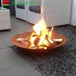 Outdoor Corten Steel Wood Burning Fire Pit Table Decorative