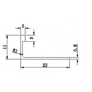 China L Shape 10mm Tile Edge Trim factory
