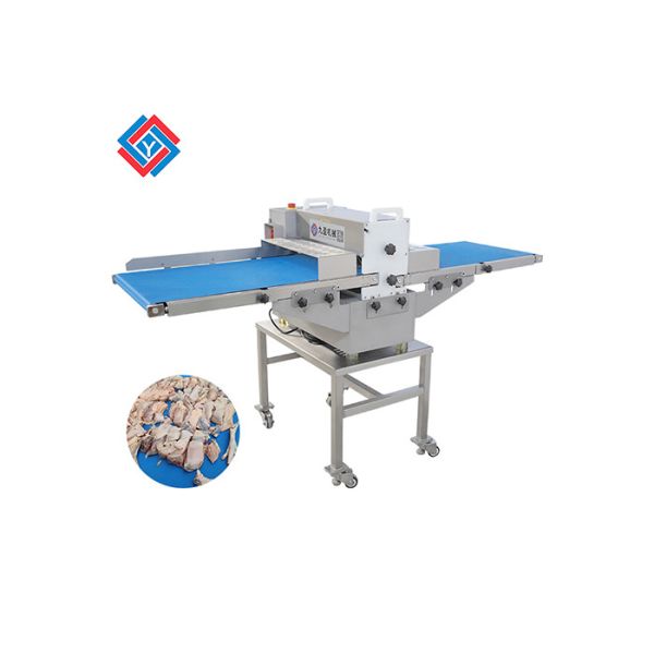 TJ-309D Customized 500 Width Conveyor Belt Fresh Meat Slicer With Double Blades