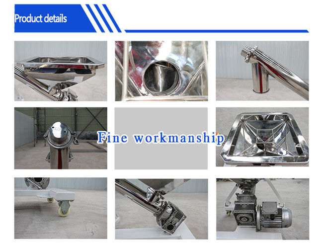 All Stainless Steel Food Grade Flexible Screw Conveyor / Flexible Auger Conveyor
