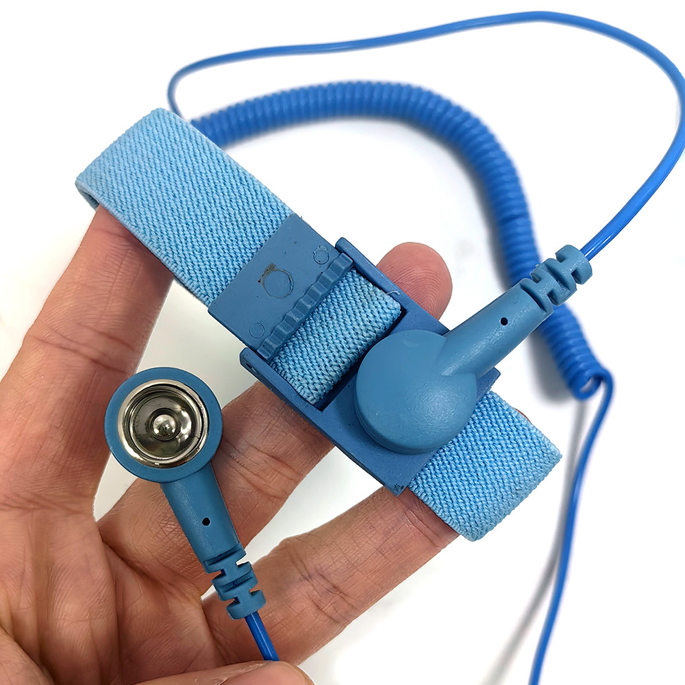 1.8M ESD Antistatic PVC Double Headed Buckle Wrist Strap For Antistatic Area Workshop Use