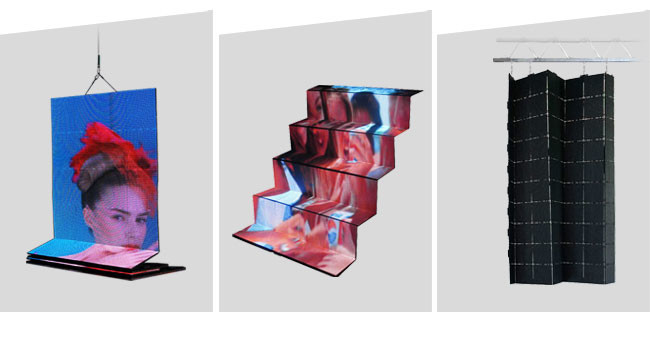24 pcs Rental LED Screen Flexible Video Display Wall With 10000Hrs Life Time