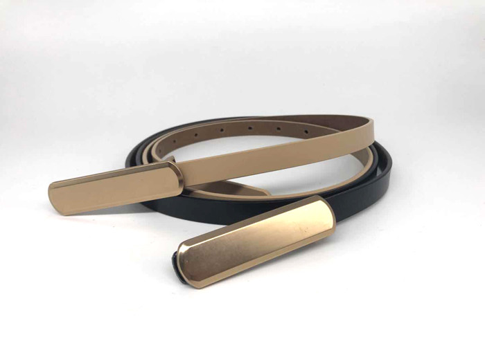 Skinny 15mm Women's Fashion Leather Belts For Dress
