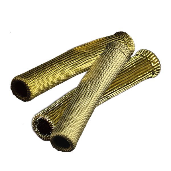 China 2"x6.5" Titanium 1000°C  Spark Plug Wire Boot Protective Sleeve with Silica Fabric Basalt Fabric factory