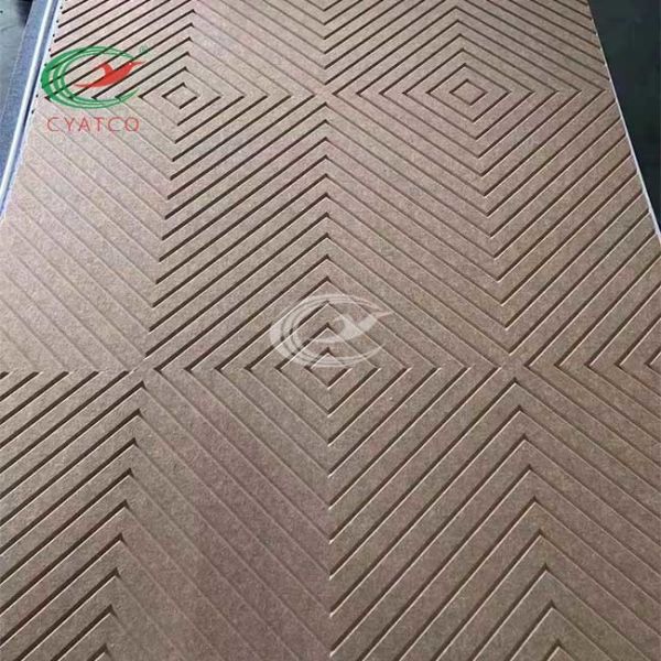 China V Groove Cutting Felt Wall Panels Stable PET Material Practical factory