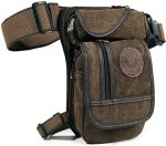 Tactical Cycling Canvas Drop Leg Bag Hiking Waist Pack For Men Women