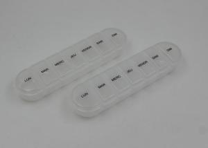 China 7 Compartments Medication Pocket Plastic Pill Box , Travel Pill Case factory