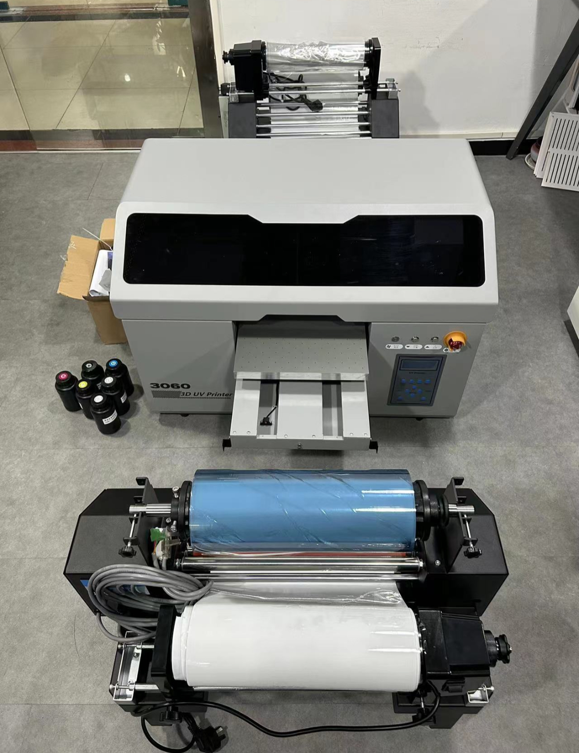 Custom Suitcase Multicolor A3 AB Film UV DTF Printer with Laminator Automatic Grade