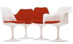 White Coffee Shop Knoll Tulip Chair , Saarinen Tulip Chair With Cushion