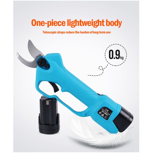 Swansoft 28mm 16.8V Battery Orchard Pruner Cordless Garden Trimmer Plant Secateurs With 2 Batteries