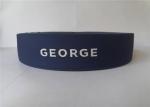 5 Cm Gray On Blue Elastic Webbing Straps Custom Logo For Underwear Waistband