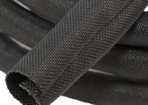 China Cable Management Self Wrapping Split Braided Sleeving Hot Knife Cutting Halogen Free factory