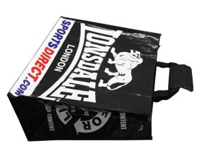 China JONSADLE Black Polypropylene Woven Shopping Bags, Custom Printed PP Carry Bag factory