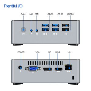 China Quiet Intel Core Mini PC I7 7500U 6xUSB Ports 3 Display Ports To Connect LCD factory
