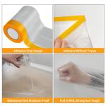Waterproof OEM Pre Taped Masking Film For Automotive Painting Covering